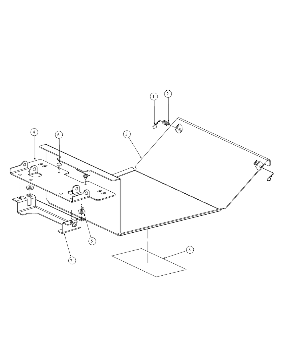 Floor Panel Assembly Diagram and Parts List for M48-KHS 53AB5B5M750-18HP Cub Cadet Lawn Tractor